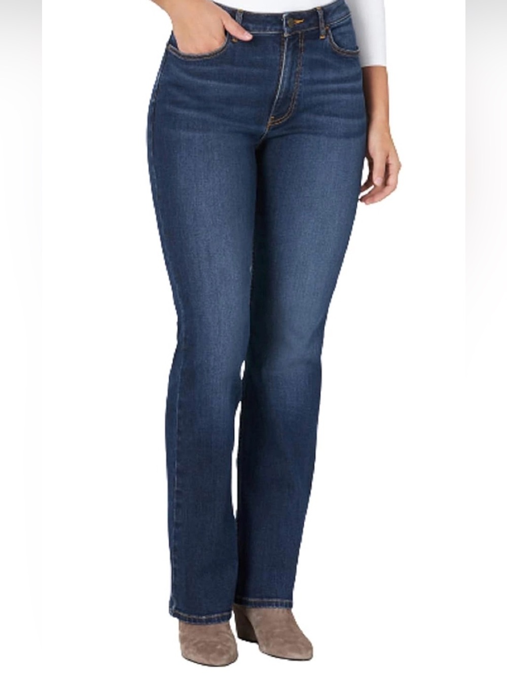 Wrangler High Rise True Straight Fit Jean Stockton Blue NWT Size 10 - Picture 3 of 10